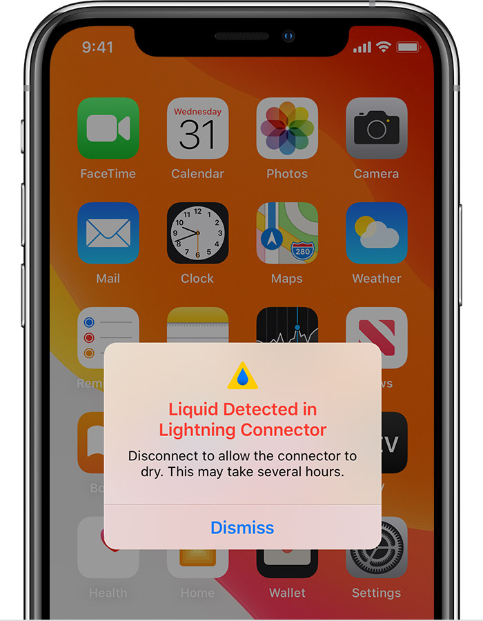 竹溪苹果手机维修分享iPhone 12 在充电时出现 “闪电接口检测到液体”的提示怎么办 